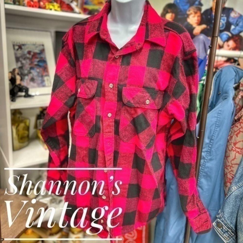 Field Master VNTG made in USA sz large flannel shirt A42